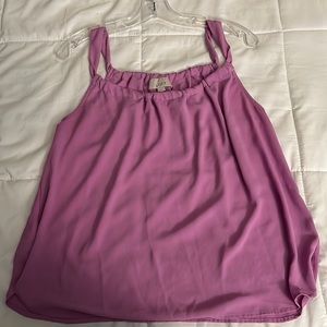 Loft purple/pink polyester top!